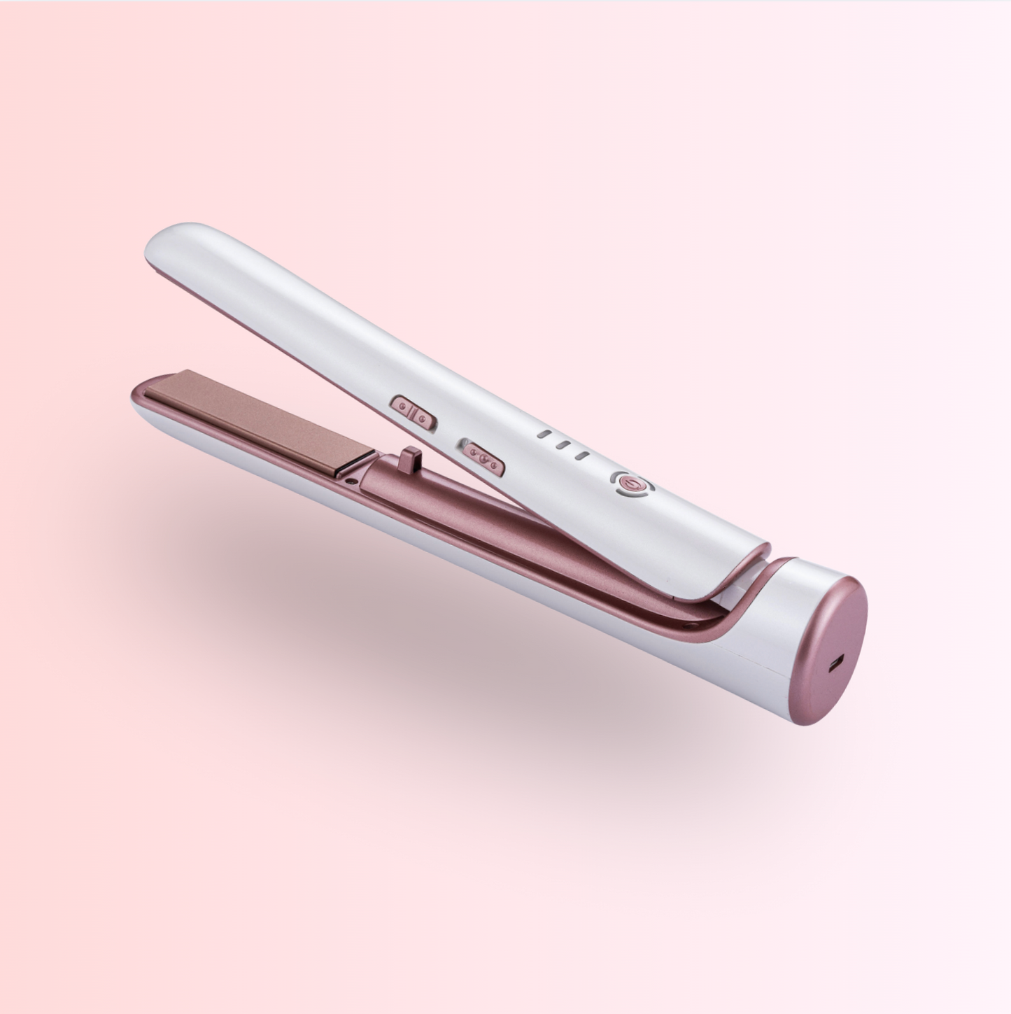 LazyGlow Straight & Curl - Cordless 2-in-1 Hair Styler – Portable USB, 30s Magic Glow