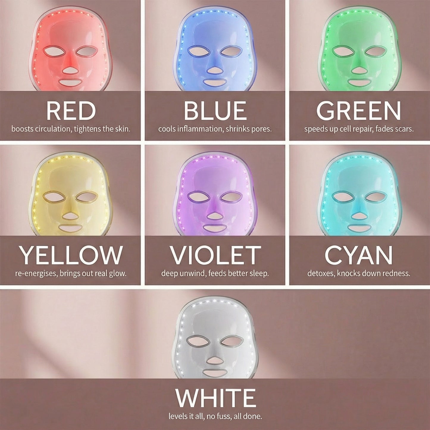 LuminaGlow PRO LED Mask: Unlock Your Skin’s Natural Radiance with Multi-Wavelength Therapy