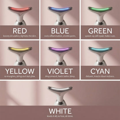 Luminasculpt Facial LED Massager – Lift & Glow in Seven Colours.